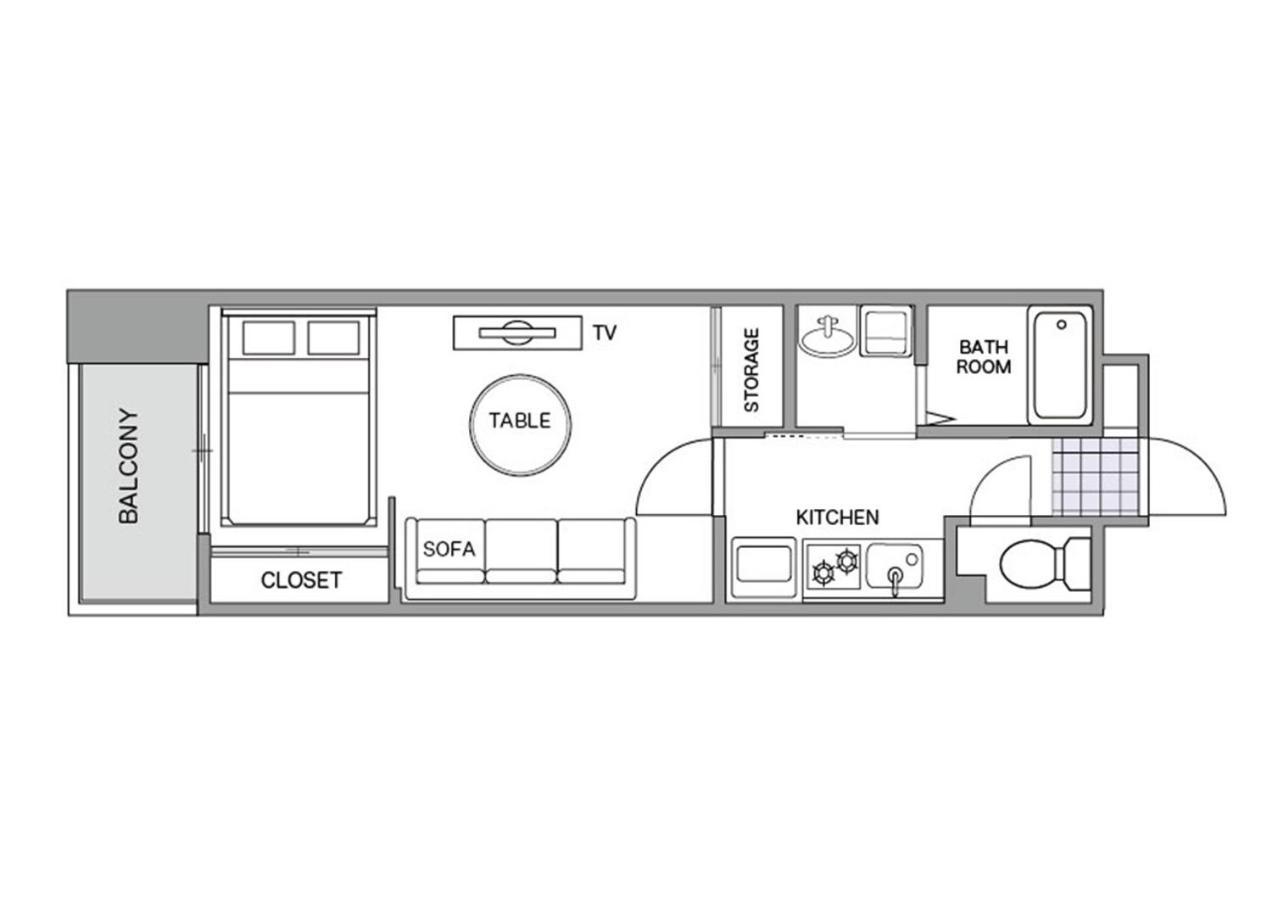 Chiyo Apartment Fukuoka  Bagian luar foto