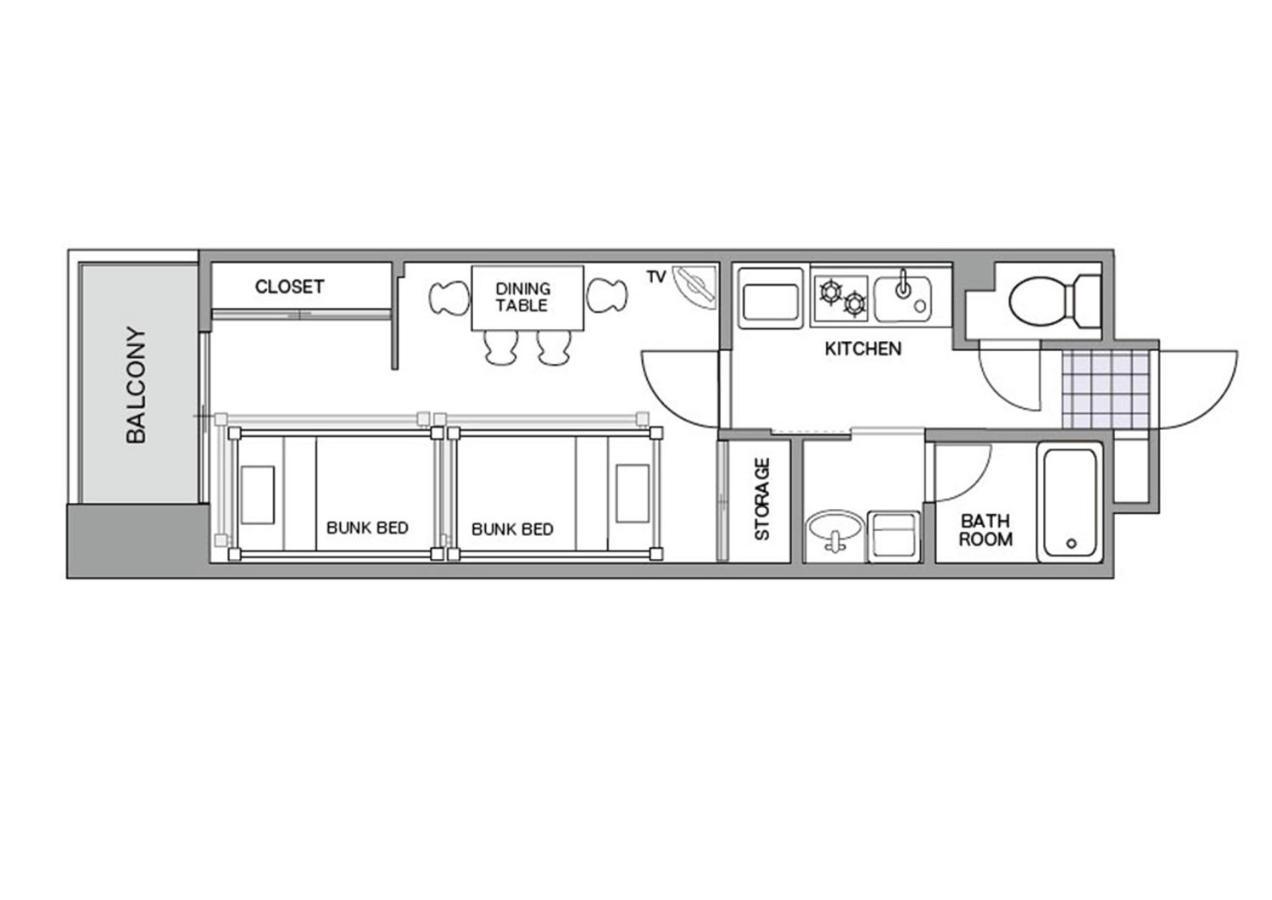 Chiyo Apartment Fukuoka  Bagian luar foto